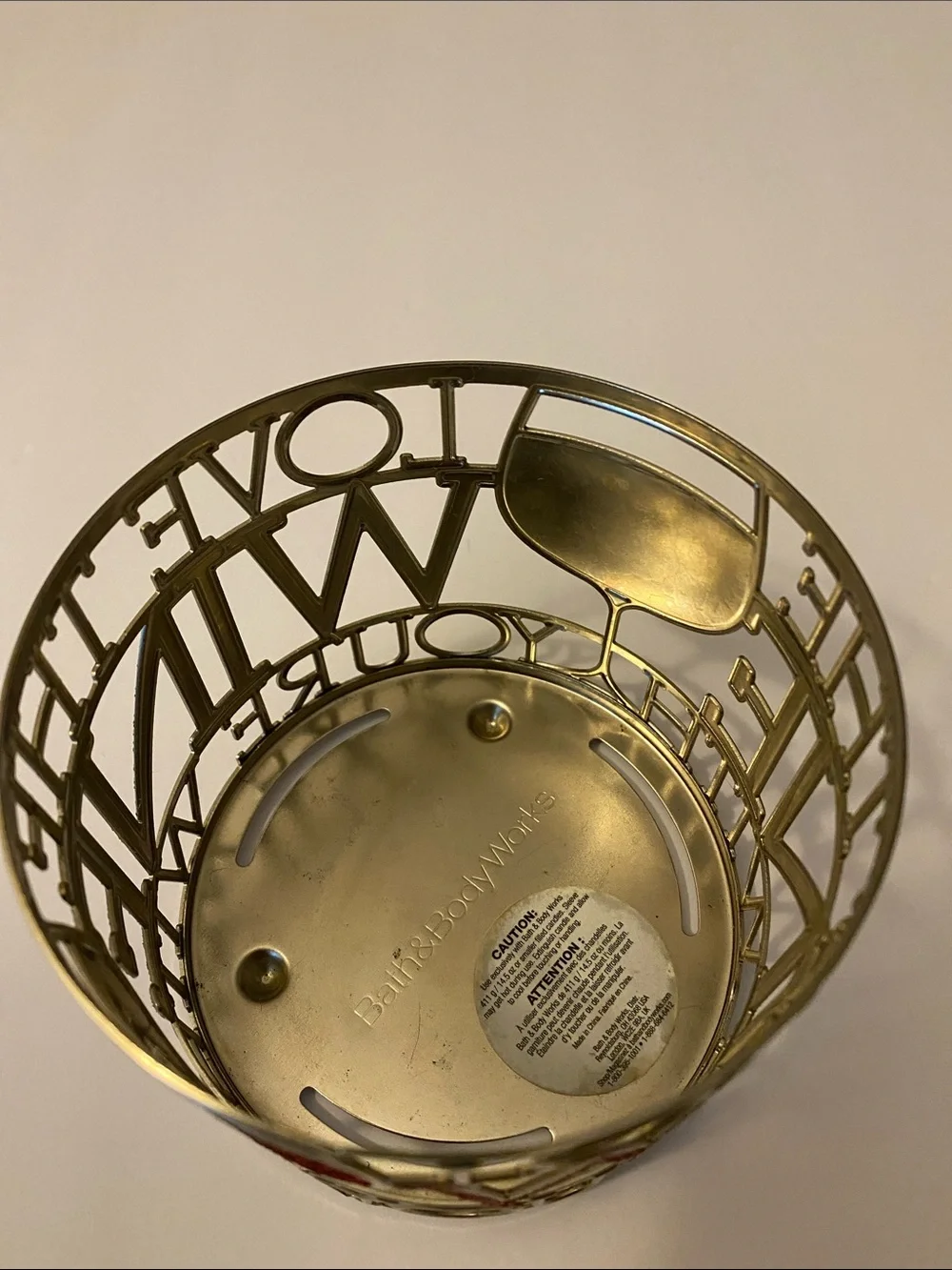 Bath & Body Works Love the Wine You’re With Candle Holder
